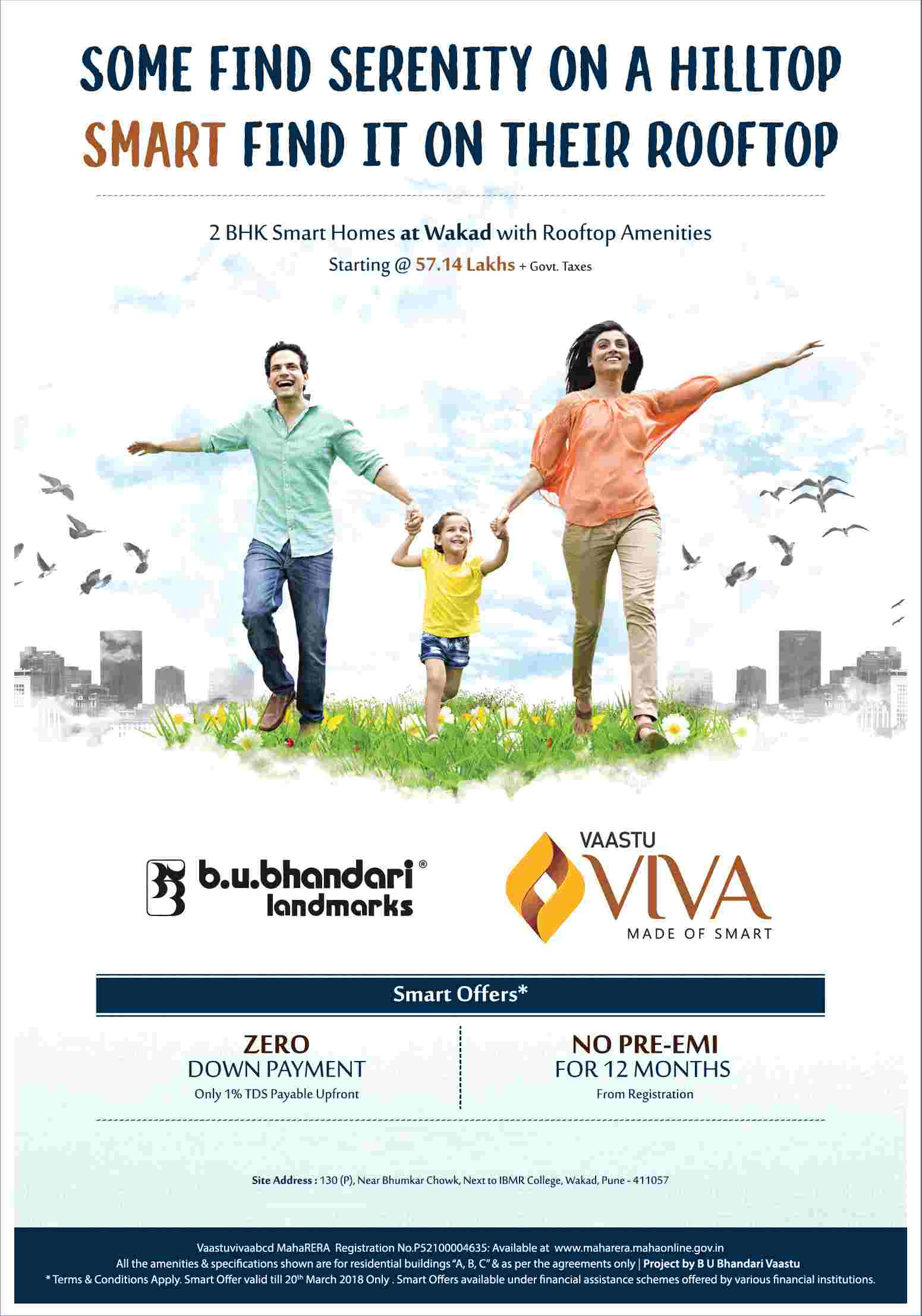Pay no pre-EMI for 12 months from registration at Bhandari Vaastu Viva in Pune